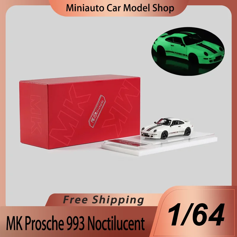 new-in-stock-mk-1-64-porsche-993-noctilucent-version-miniature-resin-model-porsche-993-sports-car-model-toys-kids-ornament-gift