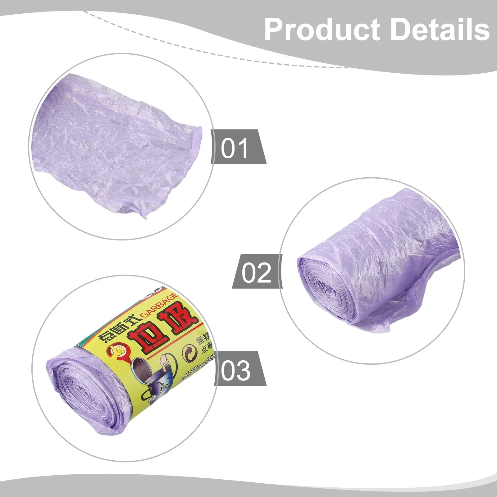 Disposable Garbage Bags Plastic Bags Single Roll Garbage Bags 20pcs/roll Thickened Multi-color Office Household Hotel Portable