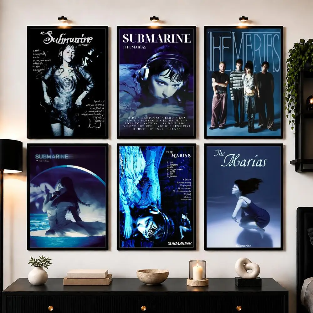 THE M-MARIAS SUBMARINE Poster Wall Art Sticker For Living Room Bedroom Bar Home Decor Mural Painting Decoration