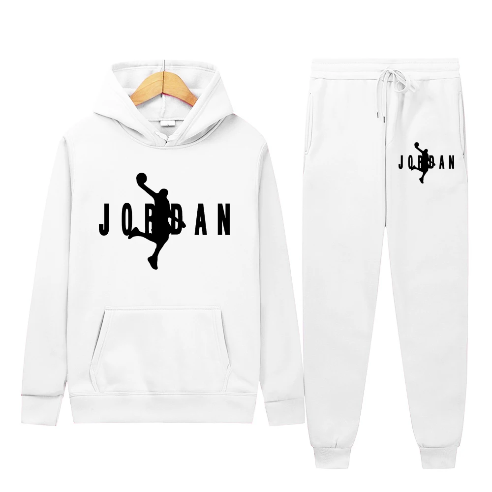 2025 Autumn/Winter Men's jogging Fitness sportswear Set: Fashionable long-sleeved sweatshirt + casual pants 2-piece set