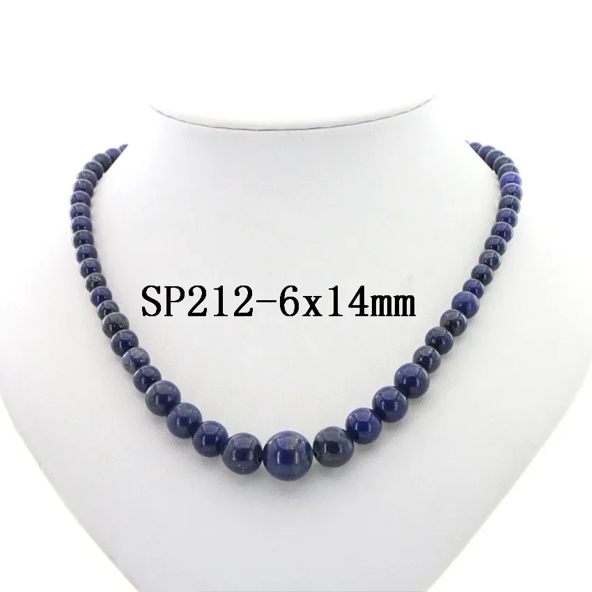 Hot Free New Beautiful Natural 10mm Egyptian Lapis Lazuli Stone Clavicle Chain Necklace Woman Girl Christmas Wedding Gift AAA