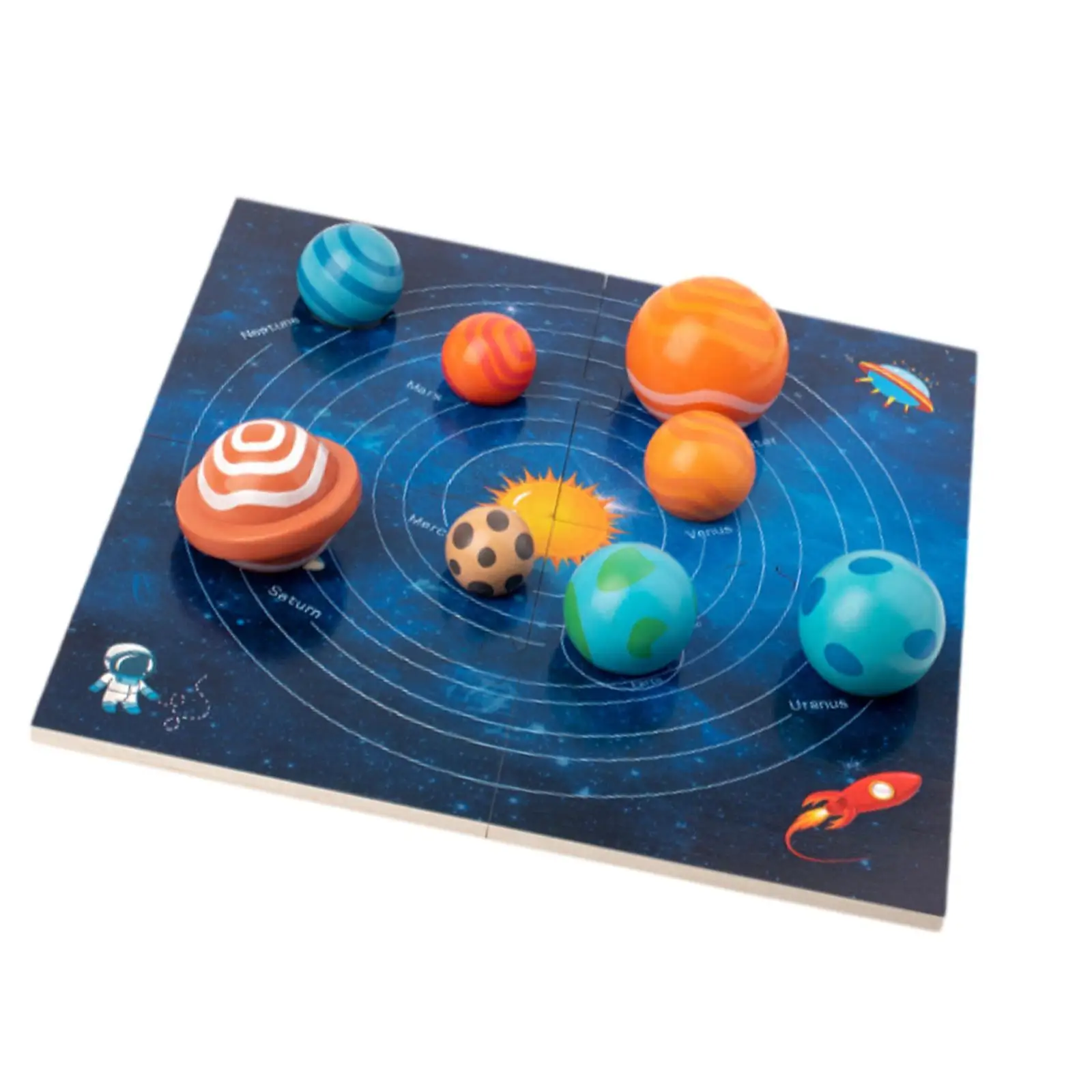 

Space Planets Jigsaw Puzzle Sensory Toys Party Favors Training Outer Space Themed Cognitive Toy for Boys Girls Baby Toddlers