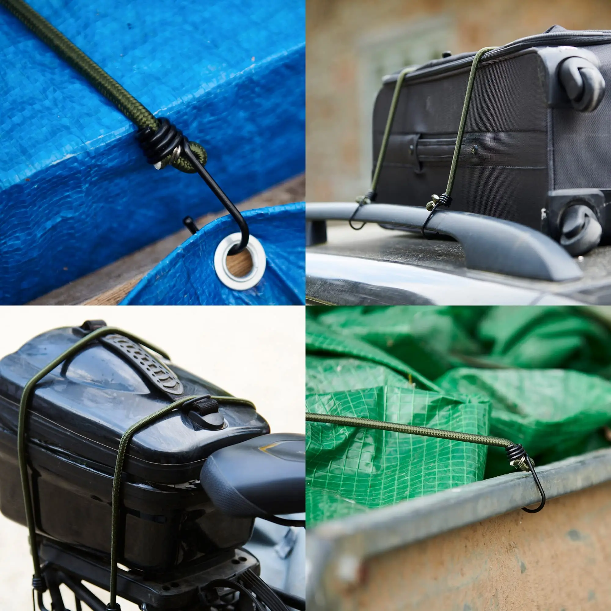 5/10PCS Elastic Luggage Strap with Fixed Socket Small Hook 4mm Latex Mini Rope for Camping Fixed Elastic Cord Accessory image 3