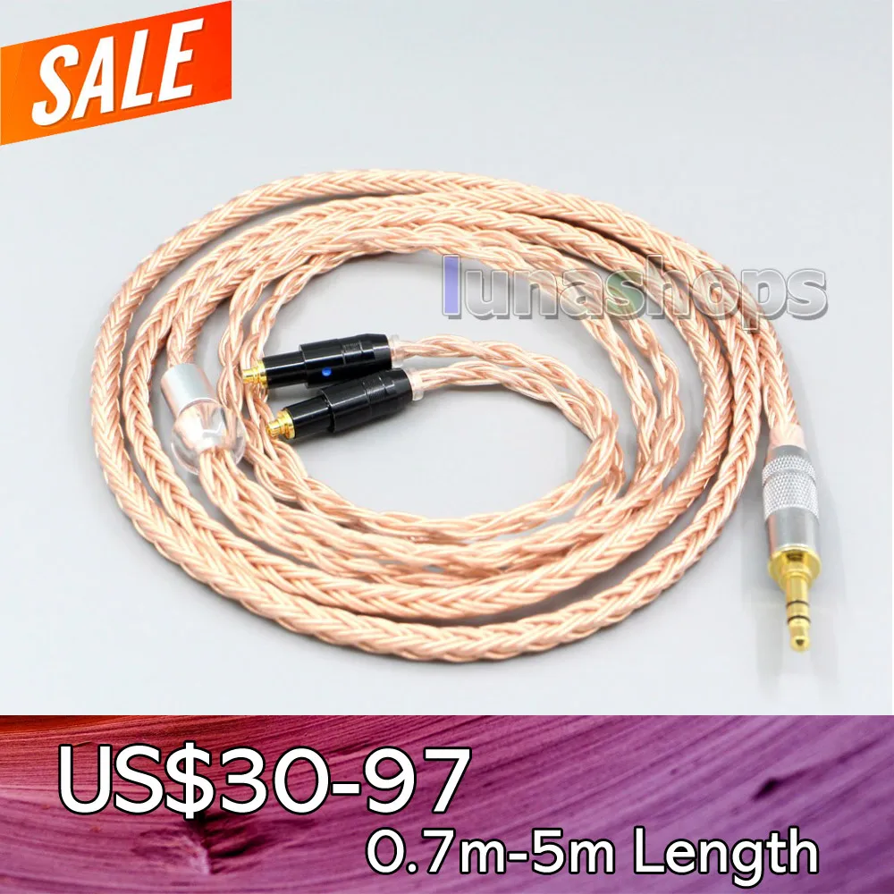 

LN006744 2.5mm 3.5mm XLR Balanced 16 Core 99% 7N OCC Earphone Cable For Shure SRH1540 SRH1840 SRH1440