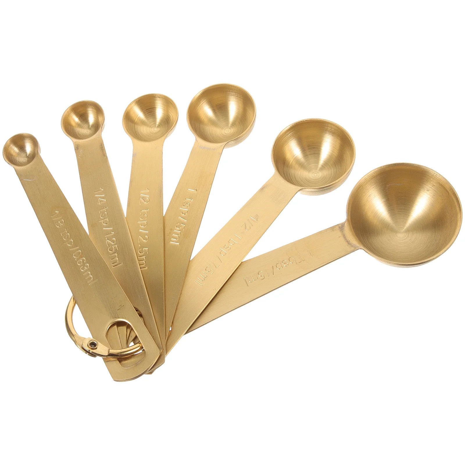 

6Pcs Stainless Steel Measuring Spoons Set Ergonomic Handle Kitchen Coffee Tea Sugar Seasoning Measuring Tools Small Metal Spoons