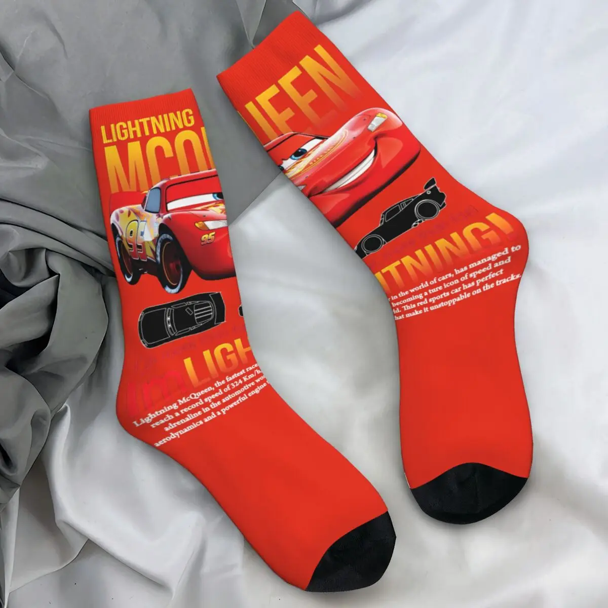 Sally I'm Lightning Cars Socks Funny Stockings Men Comfortable Outdoor Socks Autumn Graphic Anti Skid Socks