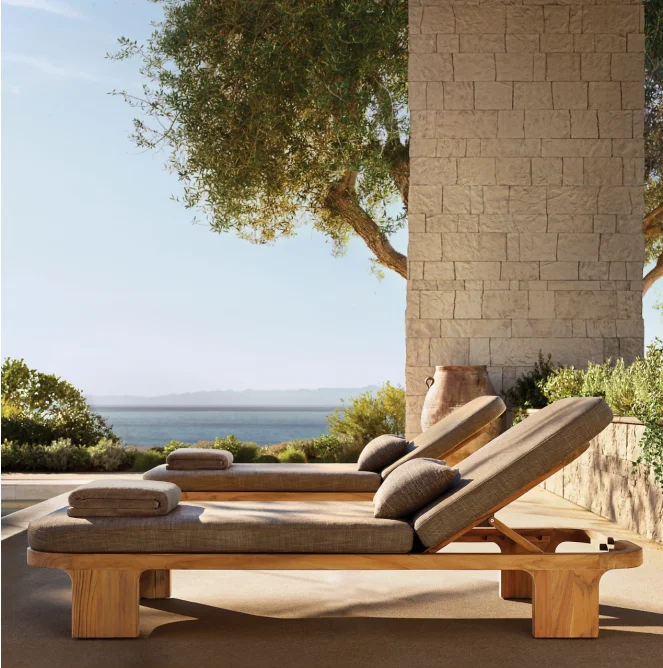 

Solid Wood Chaise Lounge Furniture Outdoor Sun Lounger