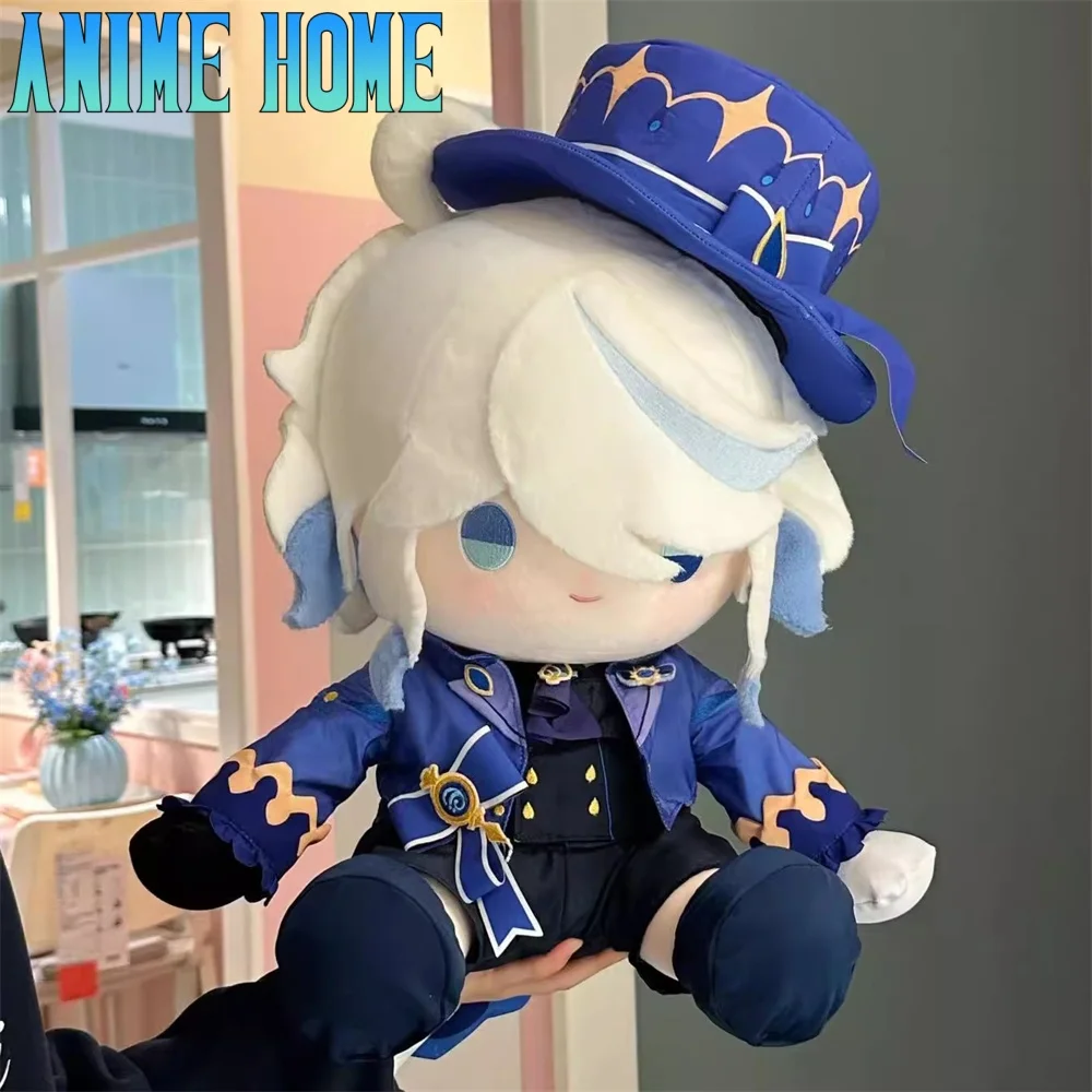 Plushie Game Genshin Impact Focalors 40cm Doll Toy Sitting Body Clothes Costume Dress Up Cosplay Fan Gift