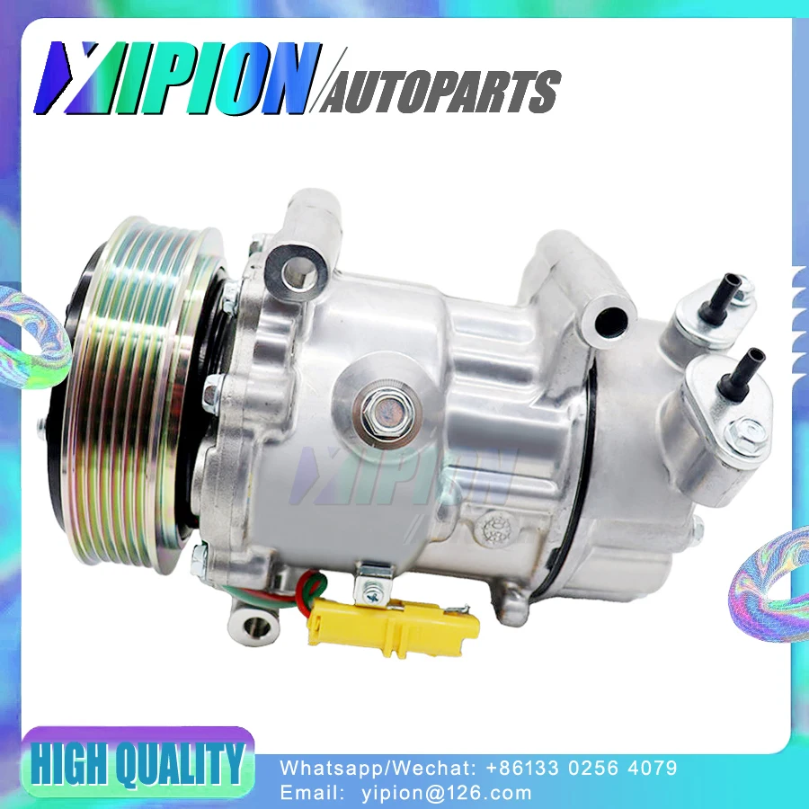 

For Peugeot 206 Ac Compressor Air Conditioner Citroen Fiat 9671456680 9655191580 9684480480 6453QH 9800822280 5215310145 SD6V12