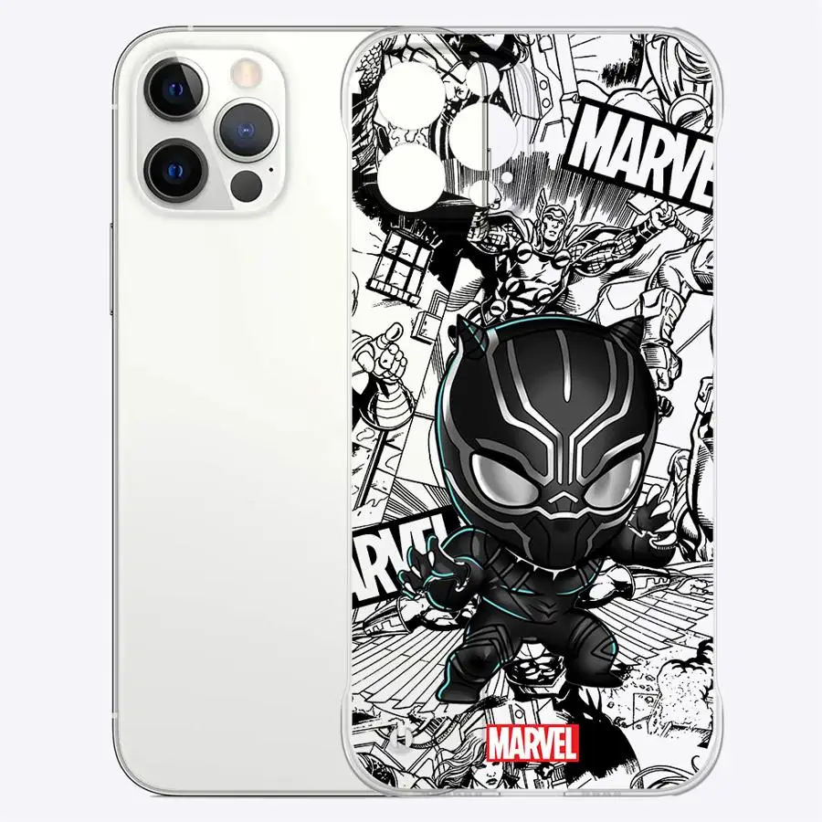 Cartoon Marvel Sqiderman Case For Apple iPhone 16 15 11 13 14 Pro Max 12 Silicone 16Pro 11Pro Clear Hard Phone Cover