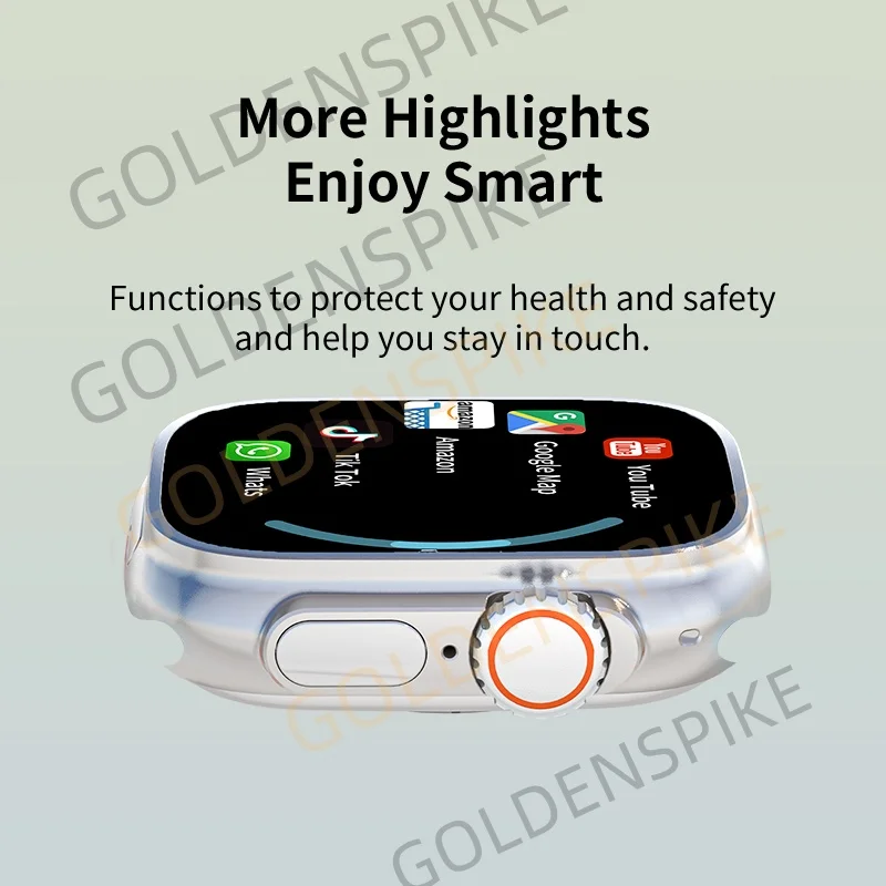 ساعة ذكية GOLDENSPIKE S10 Ultra MAX 4G أندرويد الذكية مع 448*528 180 °   كاميرا دوارة GPS WIFI Video Call NFC App تنزيل