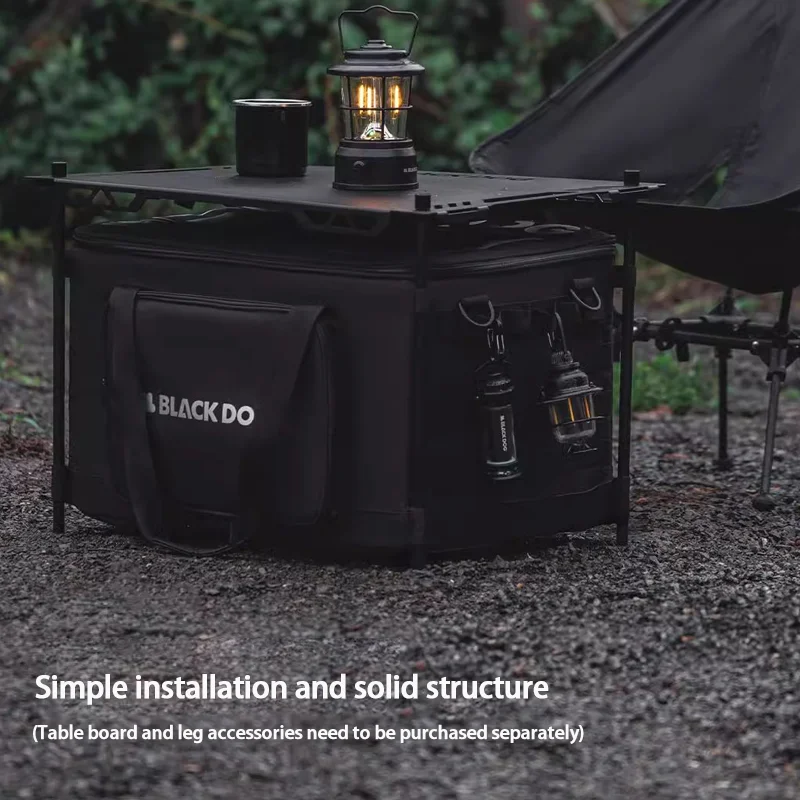 Black Dog Outdoor Camping Equipment Storage Bag Large Capacity Collapsible Storage Bag Gas Canisters Picnic Cooking Utensils Bag