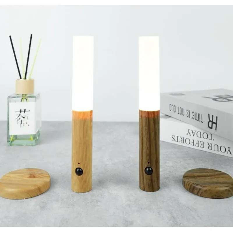센서 빛 LED 충전식 밤 램프 벽 램프 밤 침실 화장실 야외 실내 1/2/3PCS Graining 유기 유리