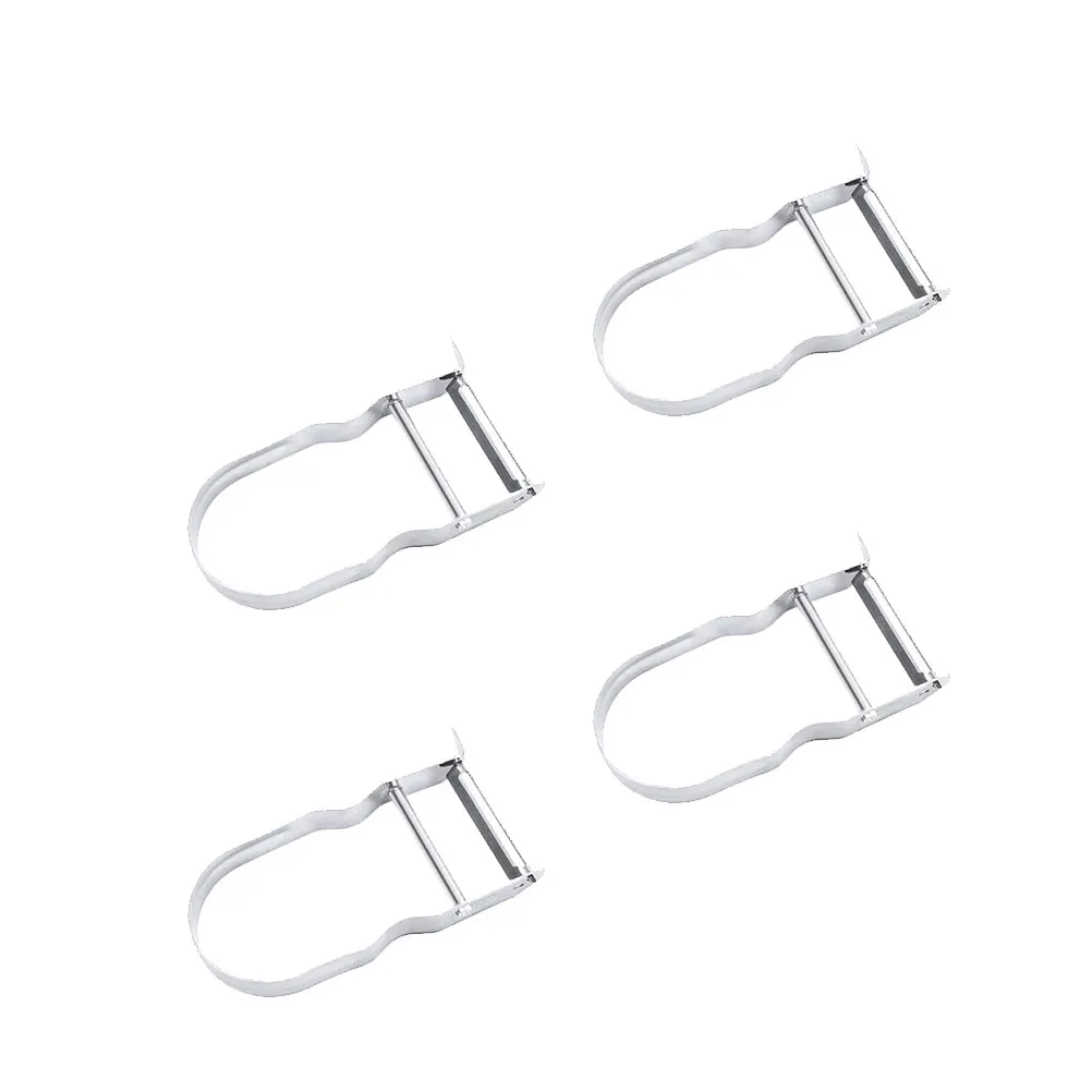 

4 Pcs Vegetable Slicer Stainless Steel Kitchen Gadget Potato Carrot Cucumber Fruit Tool Home Restaurant Hotel Use