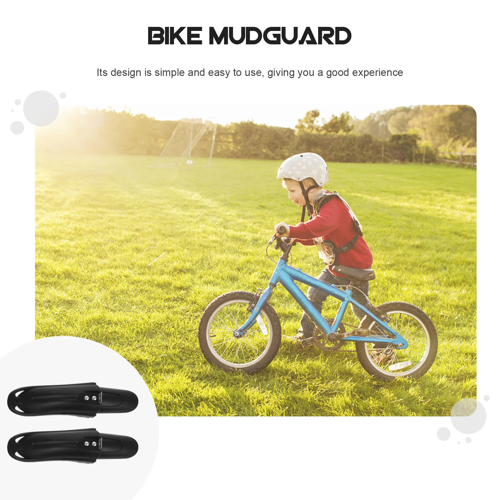 

1Pair Mud Guard for Bike Front and Rear 31Cm Rear 28Cm Front Quick Release for Children Bike Mountain Biking Riding Equipment