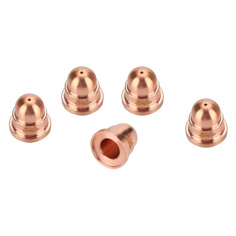 

Promotion! 5Pcs Plasma Cutter Nozzle Tips 45A Plasma Torch Nozzle Tip Consumable Replacement For MAX65 Plasma Cutting Torch