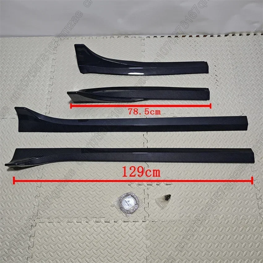 207.5cm Side Bumper Skirt For Tesla Model 3 2017-2023 Side Skirts Door Bumper Lip Splitter Diffuser Tuning ABS Protector Cover