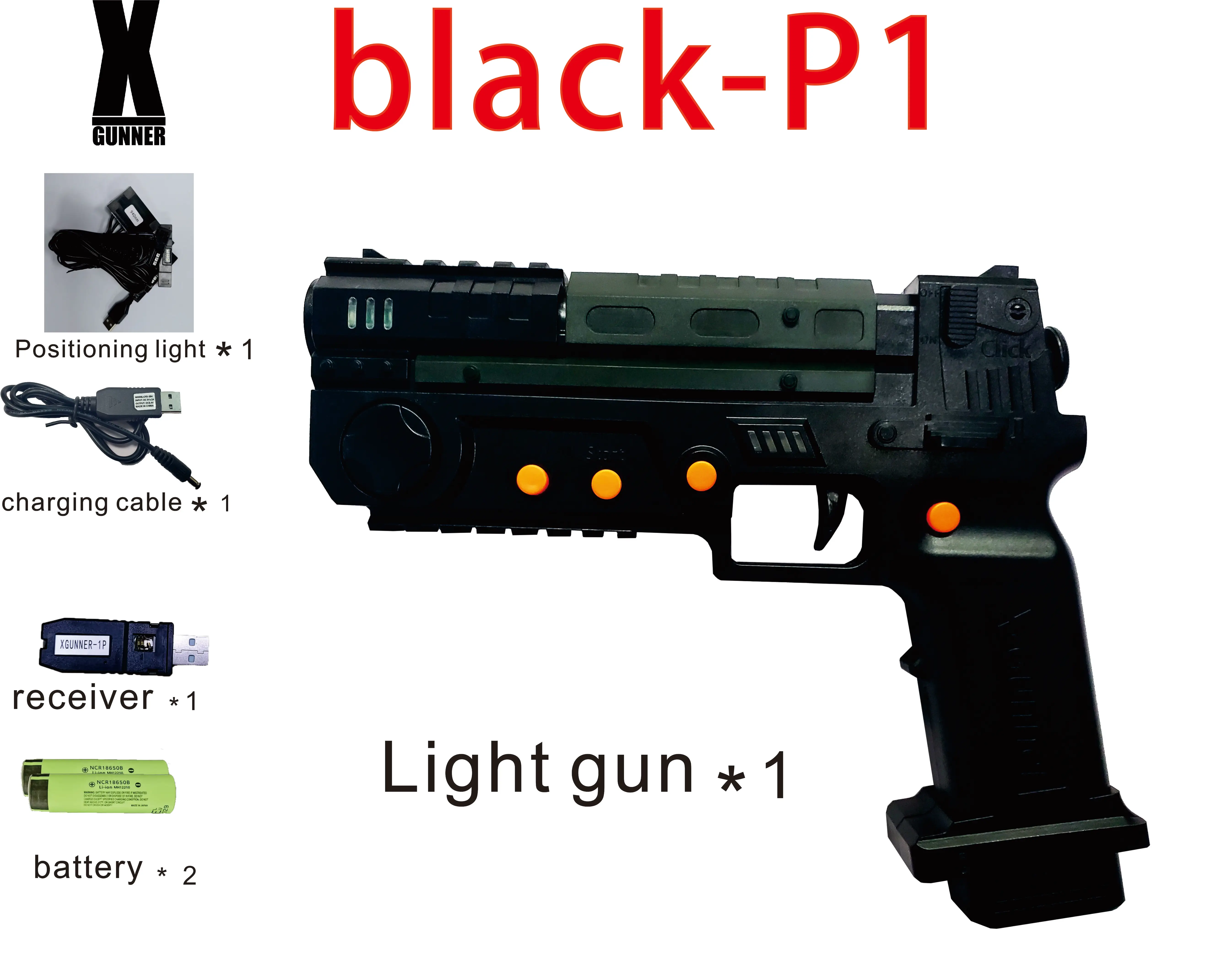 X-GUNNER XGUNNER 2.4G draadloos gaminglichtpistool, somatosensorisch pistool, ondersteunt meerdere mensen om samen te spelen