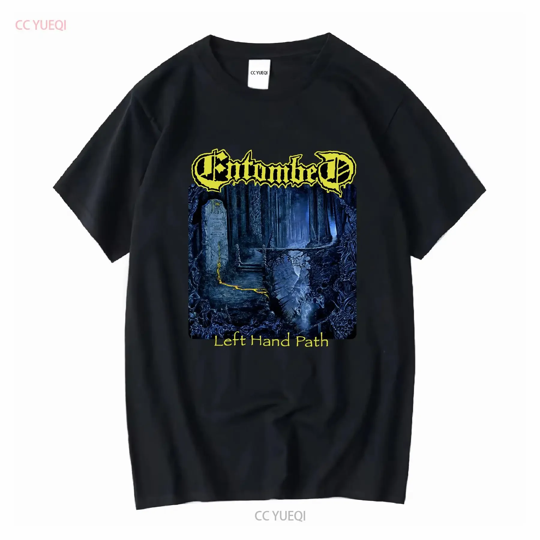 Entombed mano izquierda camino sueco Death Metal camiseta Sz XXL Dismember Clandestine manga larga o corta vintage lavado