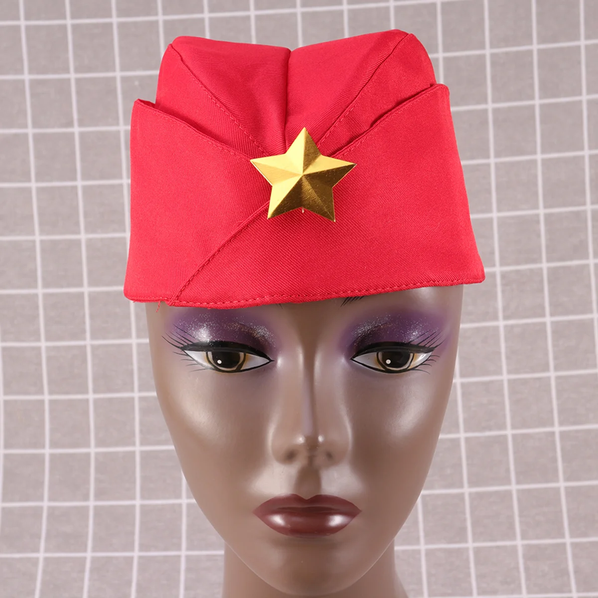 

1Pcs Red Canvas Beret Hat Vintage Style Lightweight Sailor Dance Performance Party Square Dance Military Cap Berets Hat
