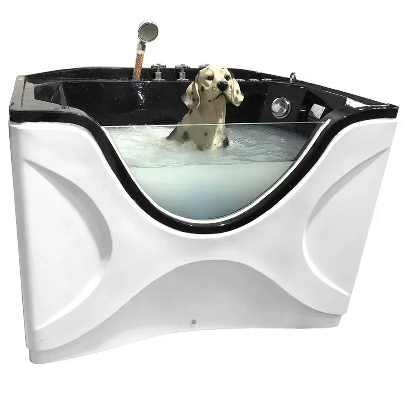 electric dog bathing tub New dog bathtub massage machine pet spa wash environment acrylic transparent dense bubbles with ozone