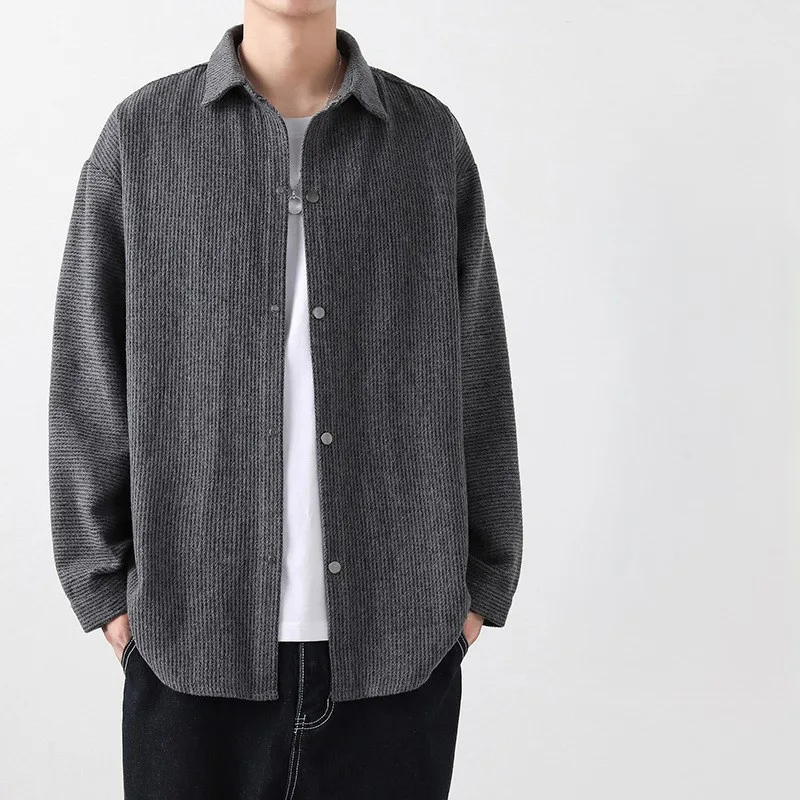 

Мужское пальто из шерстяной смеси без воротника, в клетку, минималистичное, базовое, незаменимое, основное, центральное, универсальное