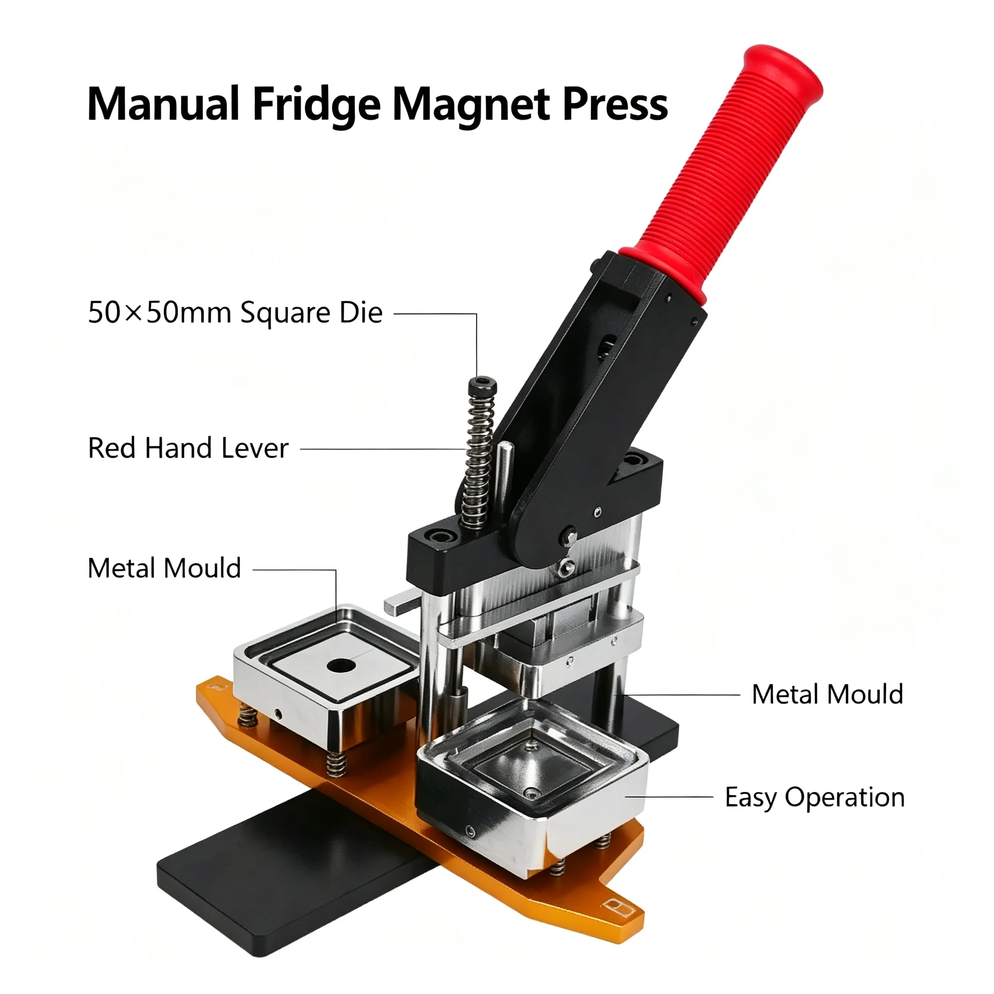 2*2 Inch 50*50mm Manual Fridge Magnet Making Machine Button Making Machine Kit