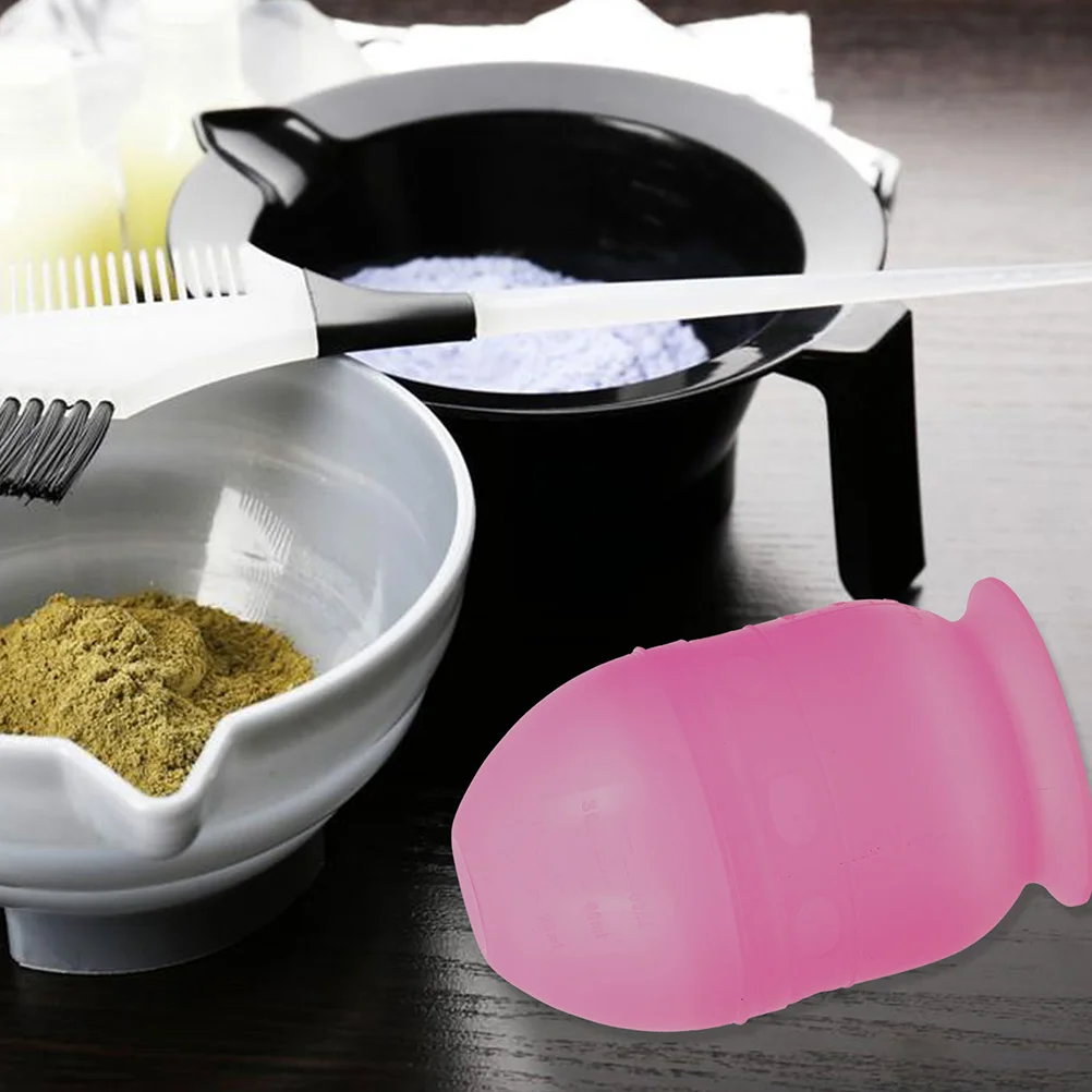 

3Pcs Hair Coloring Shaking Cup Durable Plastic Hair Dye Mixing Cup Salon Barber Tool Accurate Scale Barber Shop Supply