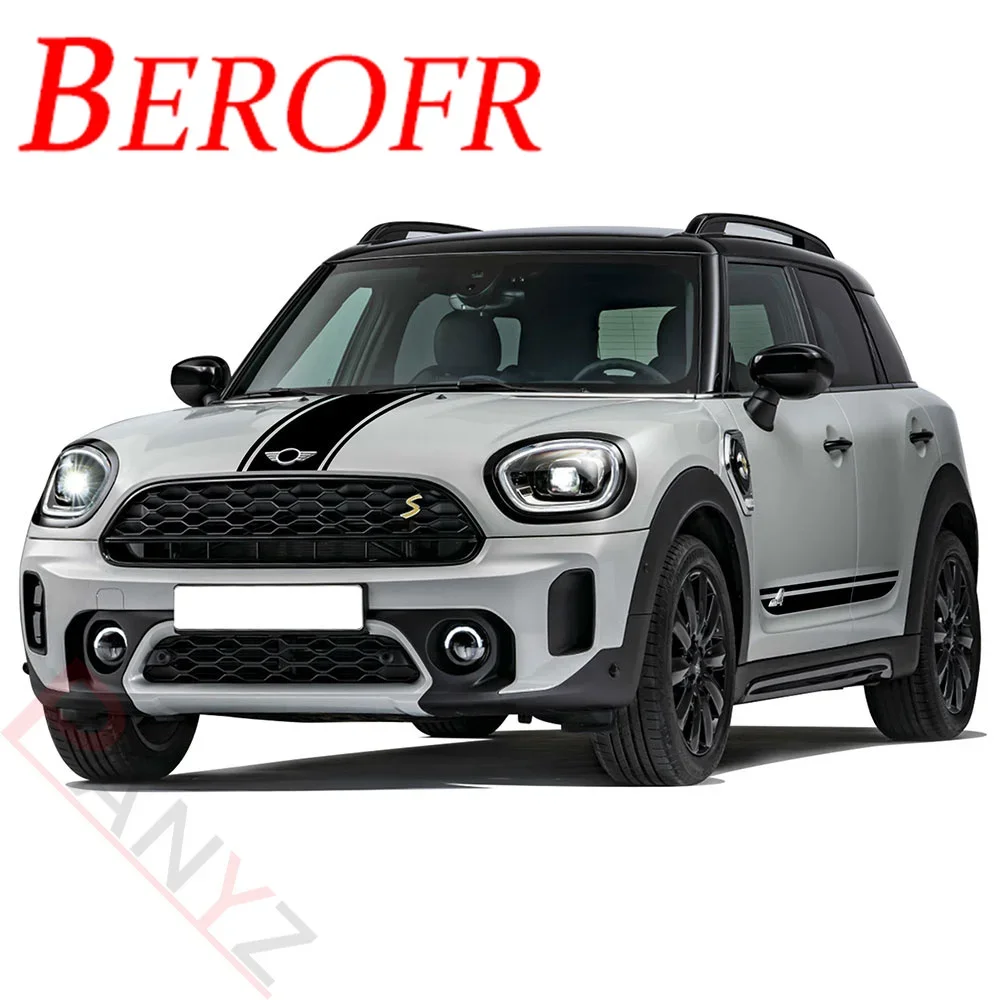 Стайлинг автомобиля, капот, двери багажника, боковая гоночная полоса, наклейка на все 4 для MINI Cooper SE Countryman F60 All4 2017 2018 2020