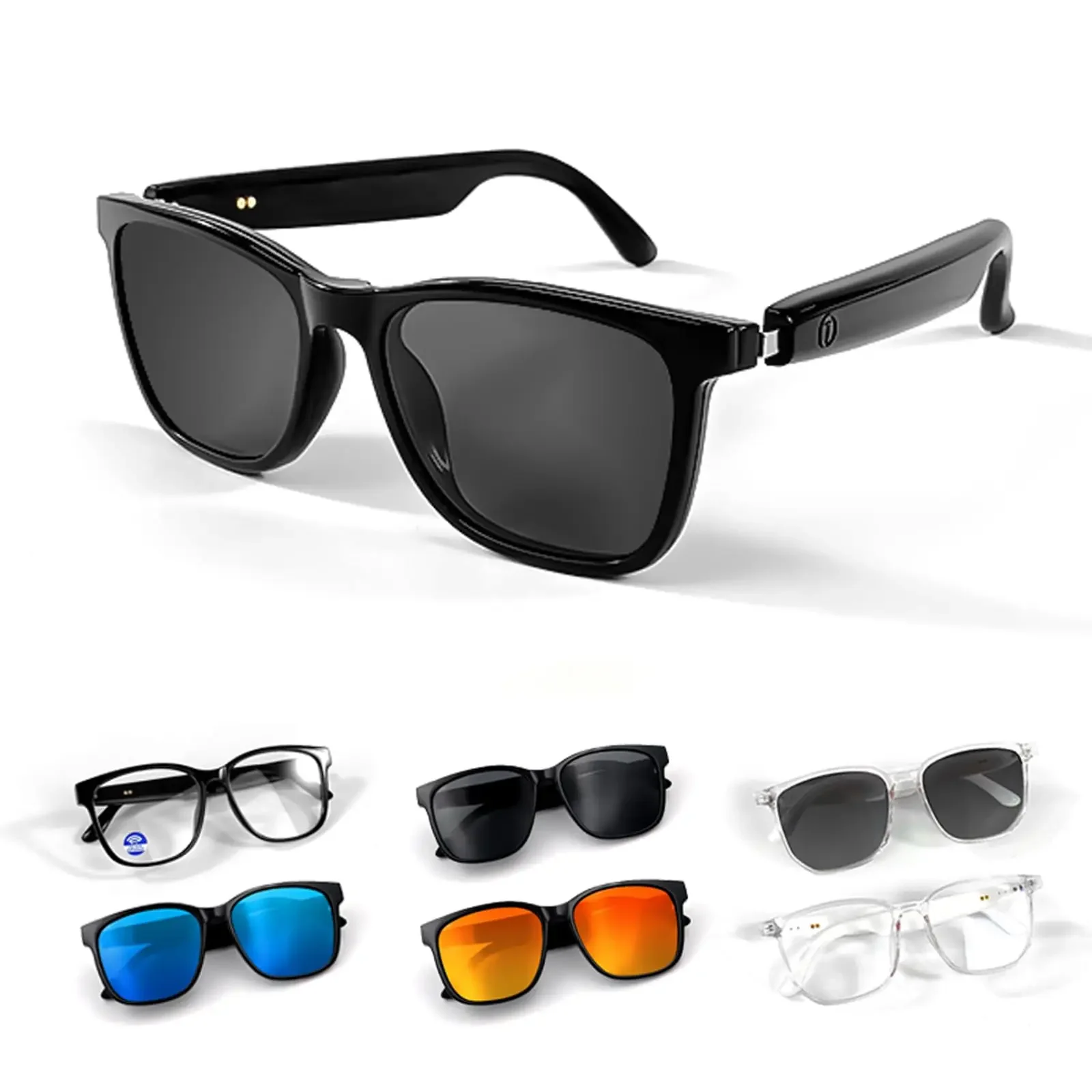 

LIGE умные солнцезащитные очки с защитой от синего света и ультрафиолета, громкие звонки, аудио, голосовой помощник, Bluetooth умные очки для мужчин и женщин