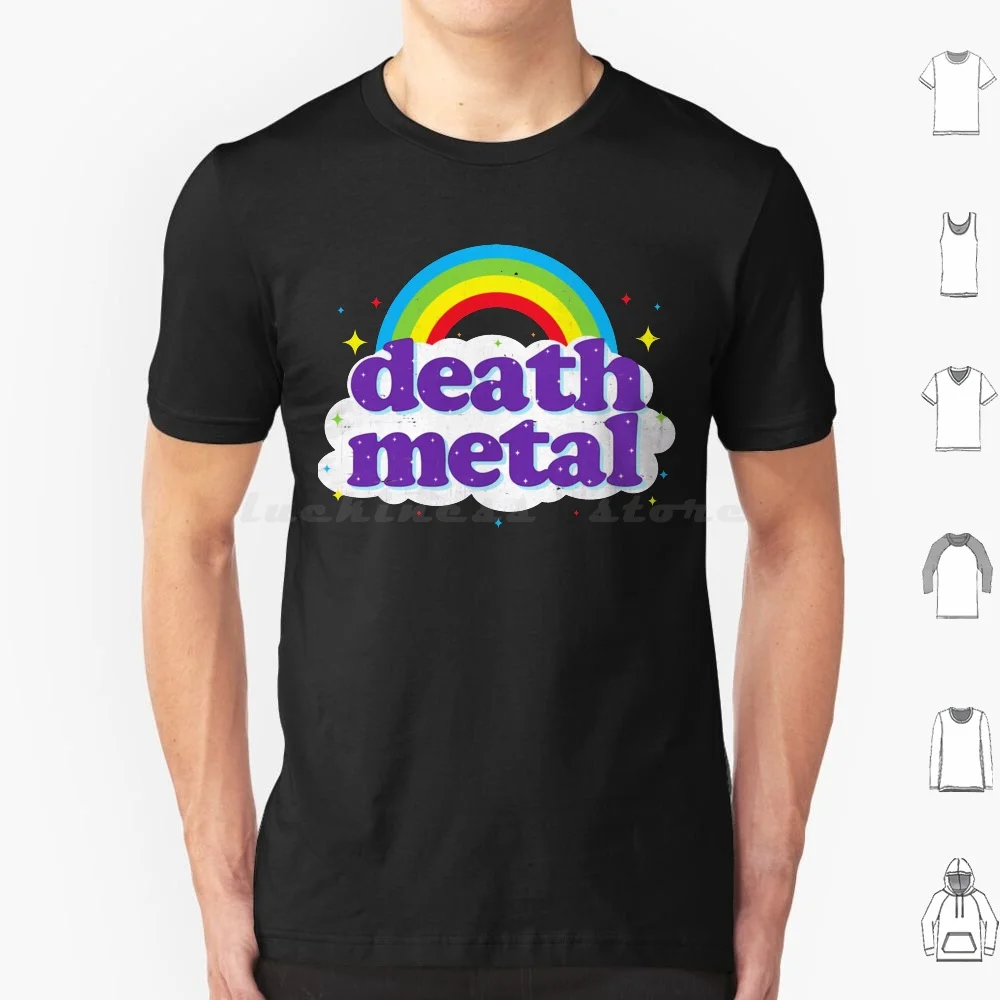 Death Metal Rainbow Essential T Shirt Cotton Men Women DIY Print Death Metal Rainbow Essential