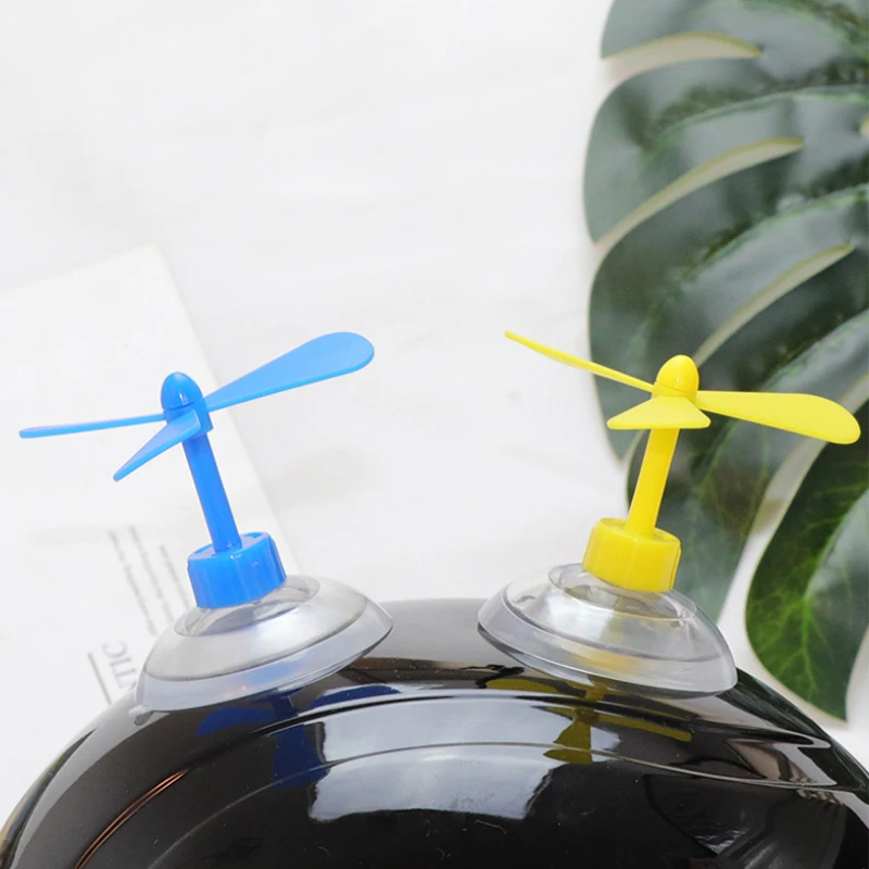 Suction Cup Bamboo Dragonfly Kid Motorcycle Helmet Decoration Propeller Modeling Electric Vehicle Night Driving Helmet Accessory
