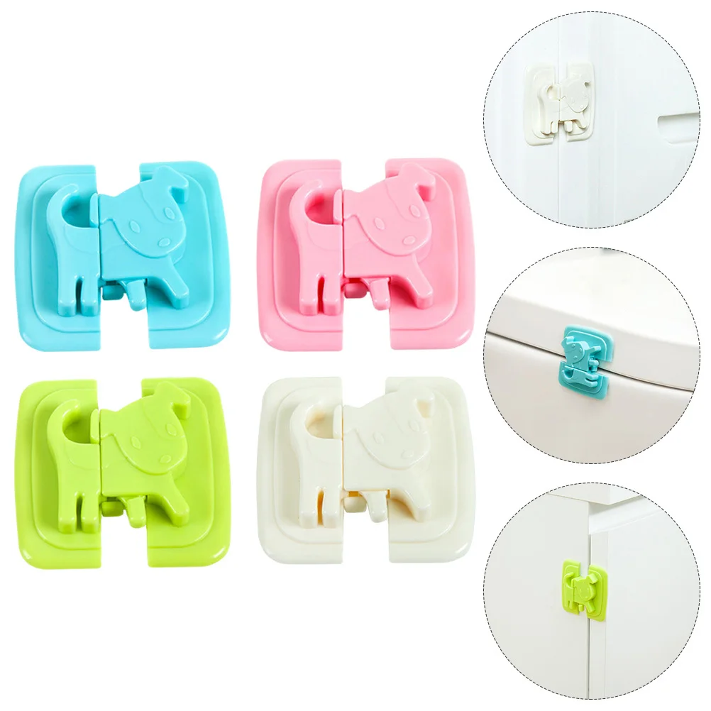 

4 шт., детский защитный замок из АБС-пластика, ящик для холодильника, защита от защемления, безопасная защелка для защиты детей