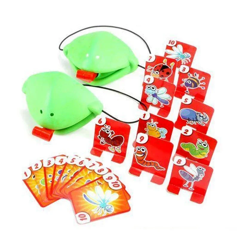 Frog Mask Wagging Tongue Lick Cards Board Games for Children Family Party Toys Antistress Funny Desktop Puzzle Game Toys