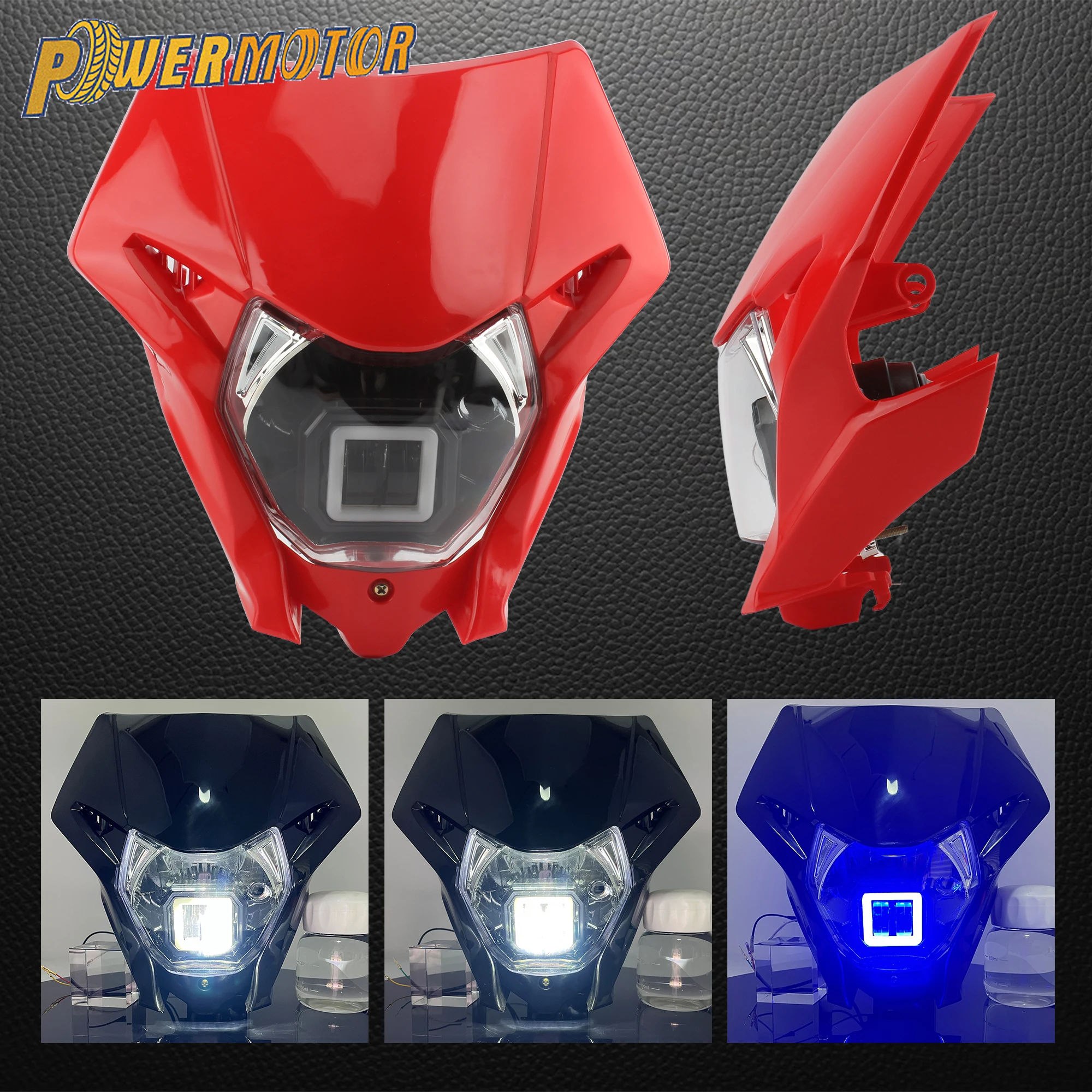 

Motorcycle LED Headlight Plate For Honda CRF150L 250 450 Motocross Dirt Bike Front Light Headlamp Modification Accessories
