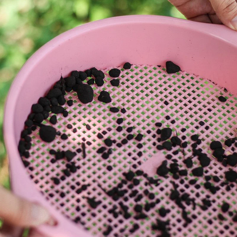 Garden square hole soil sieve plastic sieve 3mm soil sieve home gardening filter soil and stone tool soil particle sieve