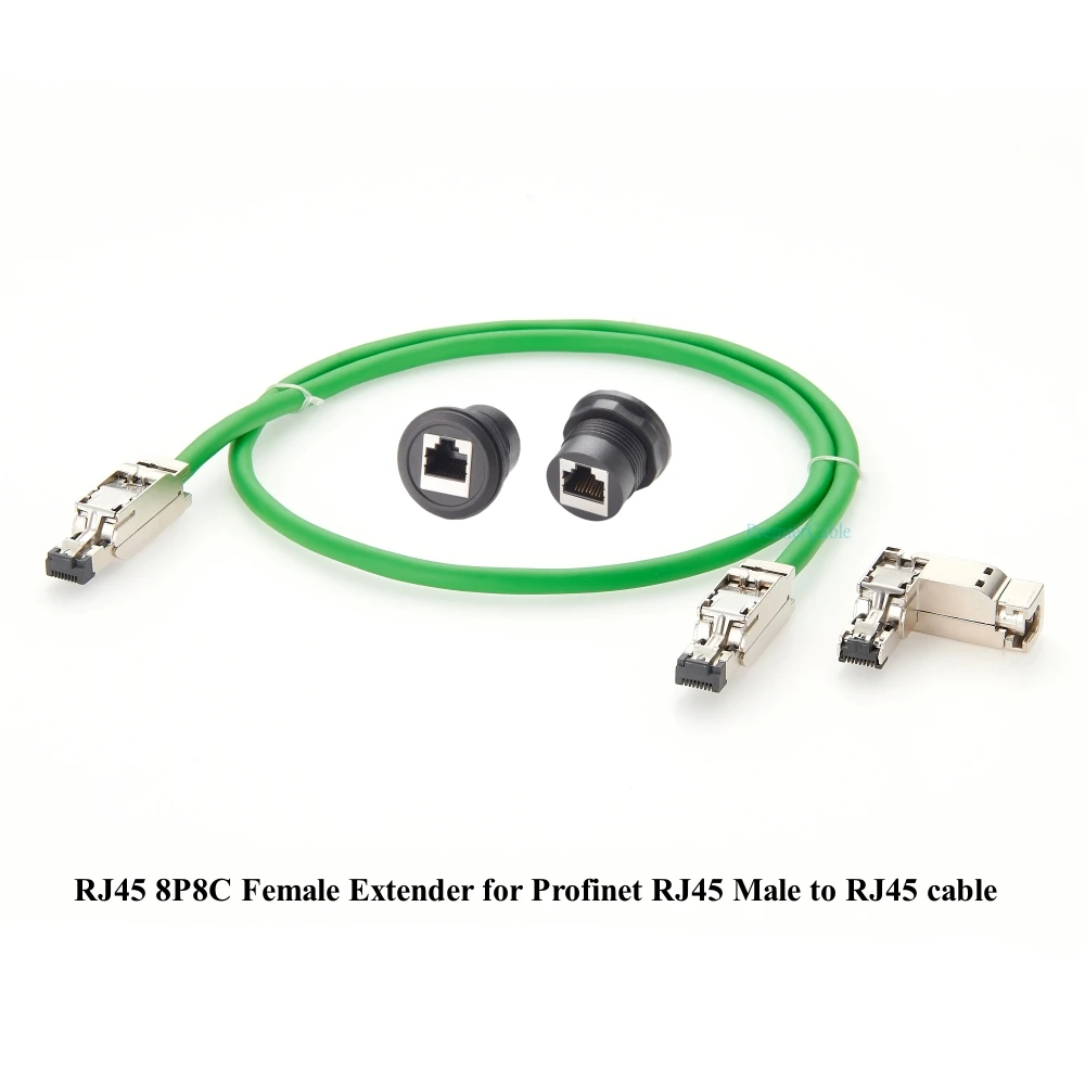 Profinet RJ45 Ethercat Cable Profinet RJ45 Cat5e Ethernet Adapter RJ45 Female to Female Panel Mount Connector RJ45 Socket Extend