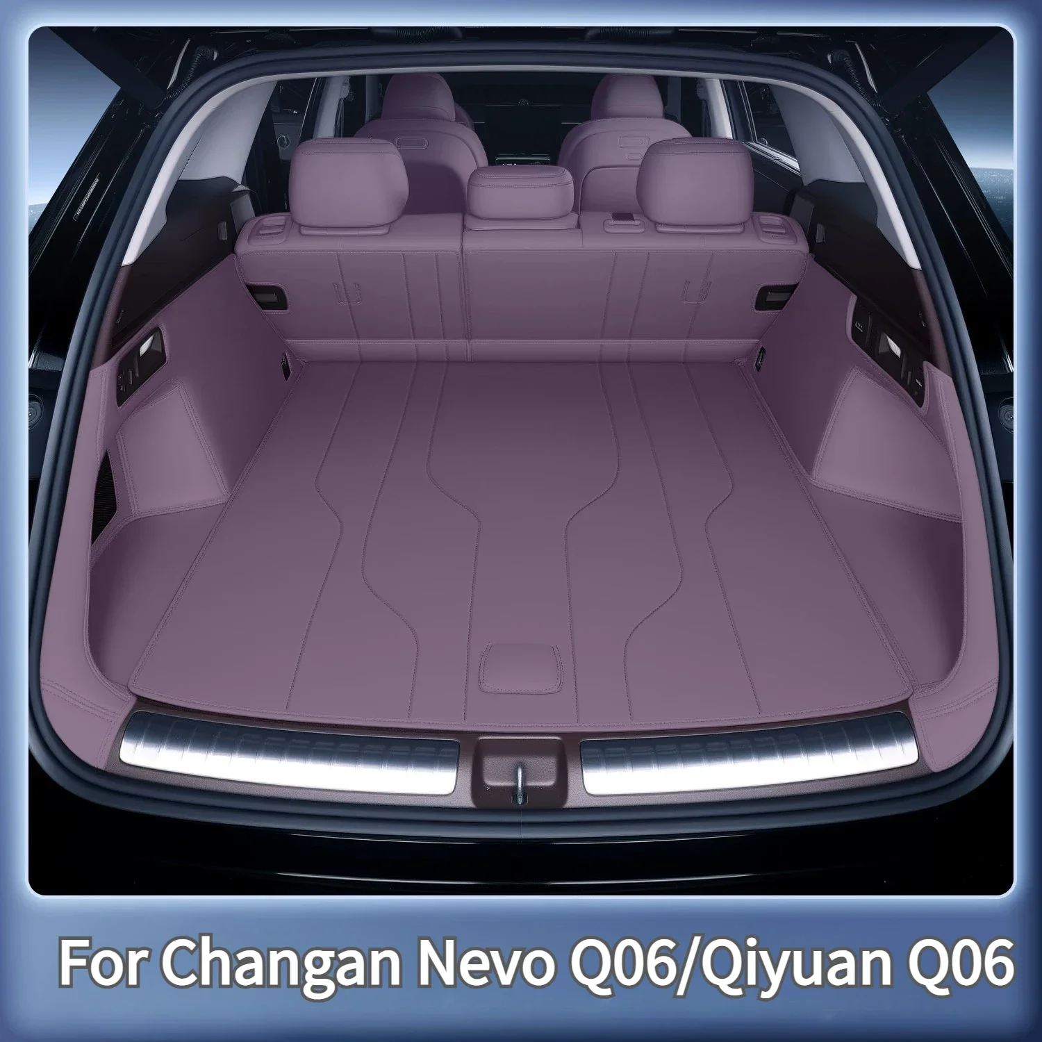 Cargo Liner For Changan Nevo Q06 Car Full-Cover Trunk Mat Leather Waterproof Wear-Resistant Cargo Mat Car Interior Accessories