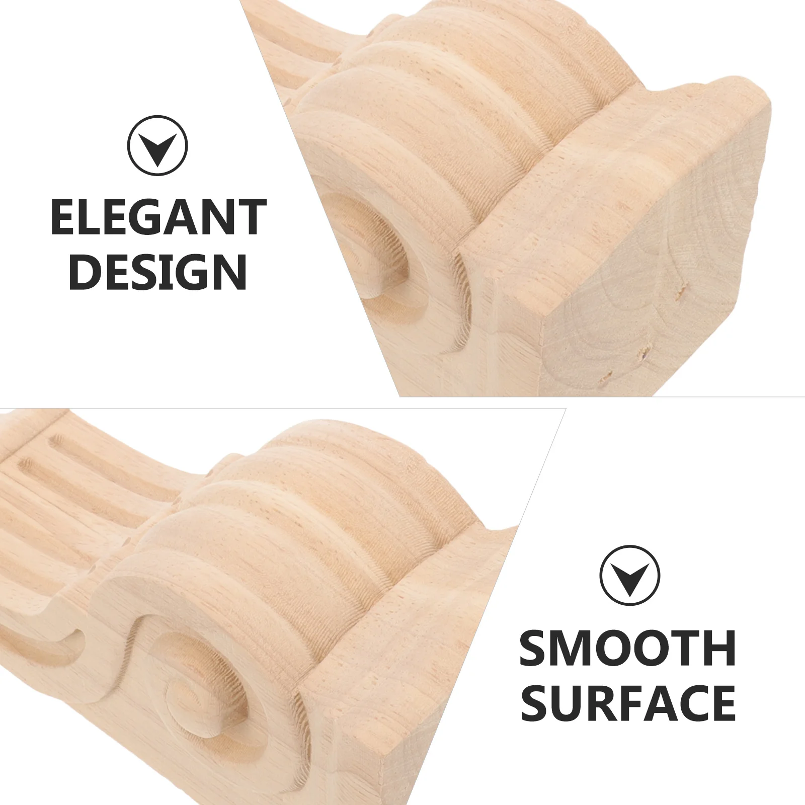 

Wooden Corbel Decorative Trim Carved Wood Applique Unpainted Corner Molding For Furniture Home Living Room Wood Appliques