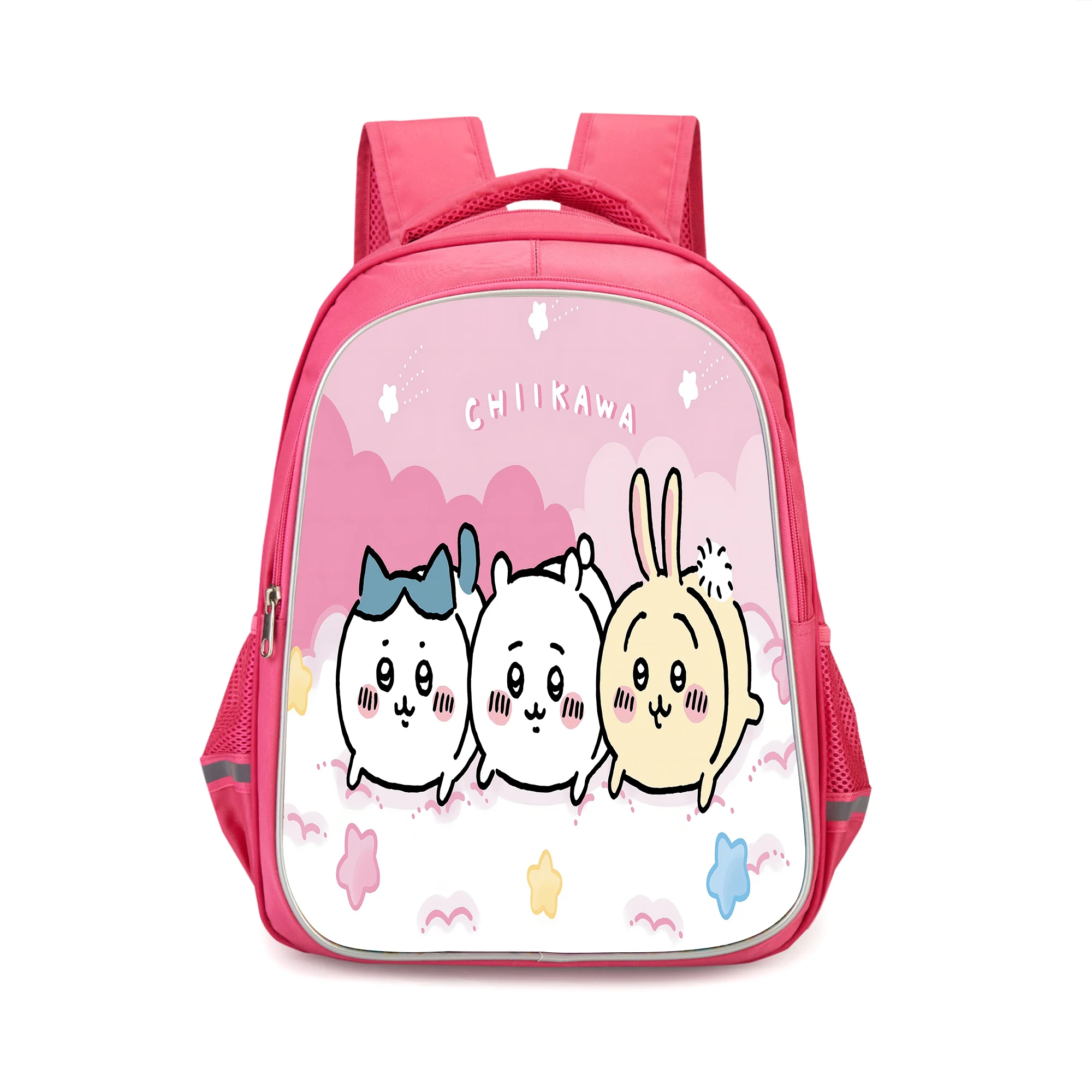 Mochilas bonitos do coelho dos desenhos animados para crianças, mochilas escolares, mochila para meninas, acampamento, durável, presente de aniversário, C-Chiikawas