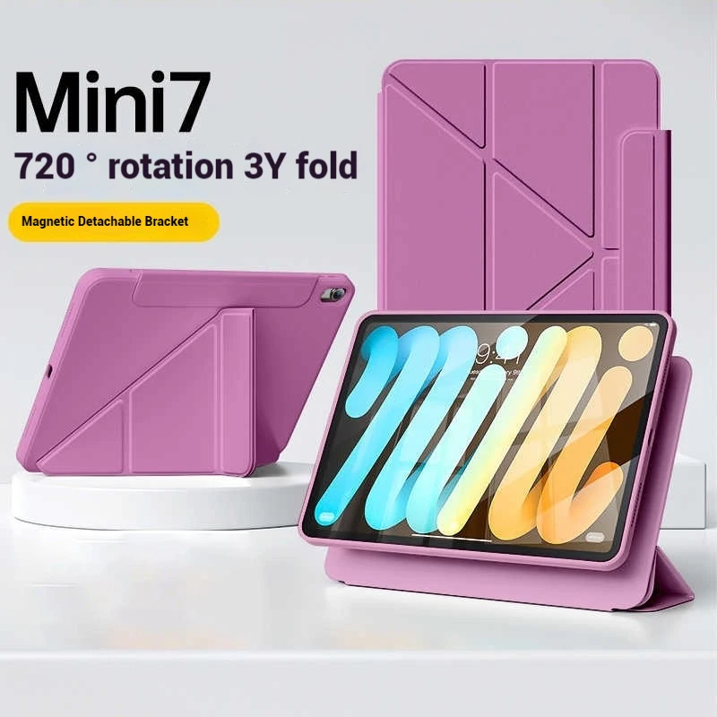 Tablet Case for iPad Mini 7 Case A17 Pro (2024) Compatible with iPad Mini 7 (2024)  iPad Mini 6 (2021) Landscape Magnetic Case