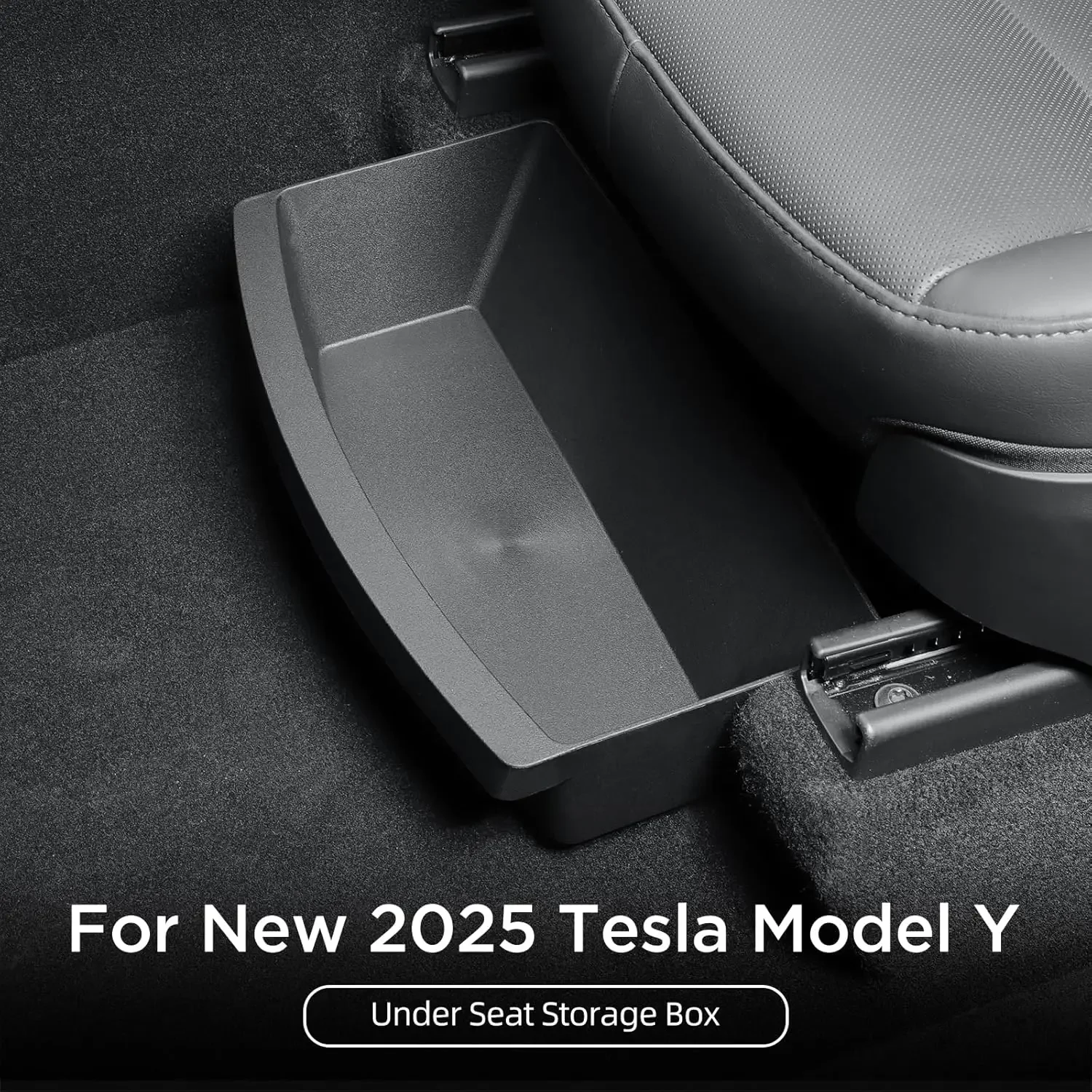 

2025 Tesla Model Y Juniper ящик для хранения под сиденьем TPE черные органайзеры для хранения для водительского пассажира 1 ряд аксессуаров