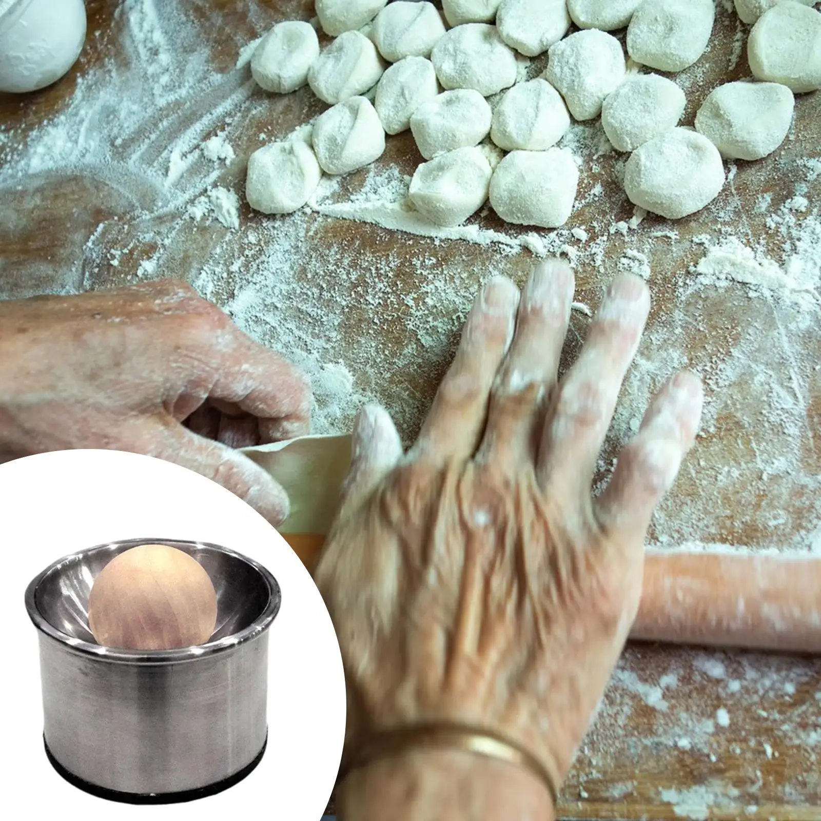 Dumpling Skin Machine Round Ball Pressing Steam Bun Skin Making Pastry Skin Presser Easy to Use for Restaurant Beginner Shop