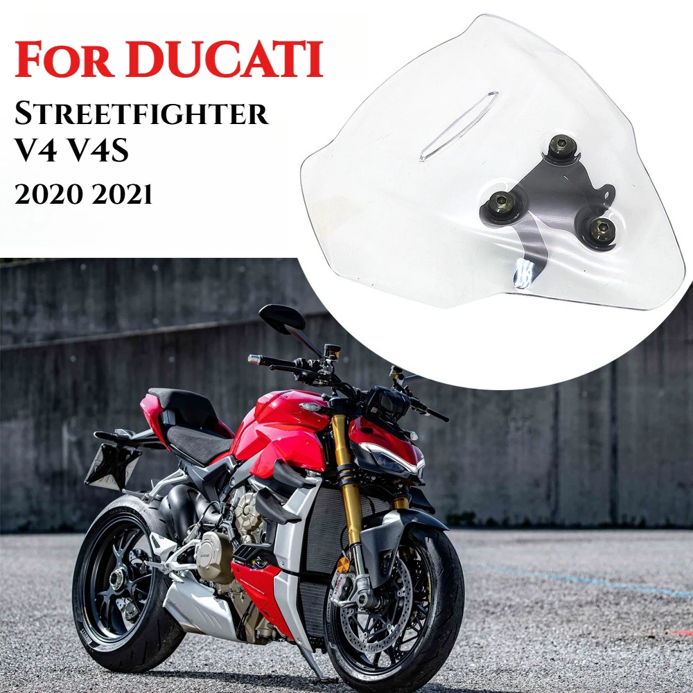 

New For DUCATI Streetfighter V4 V4S 2020 2021 Motorcycle VIsor Wind Deflectors Windshield Viser Baffle Windscreen Accessories
