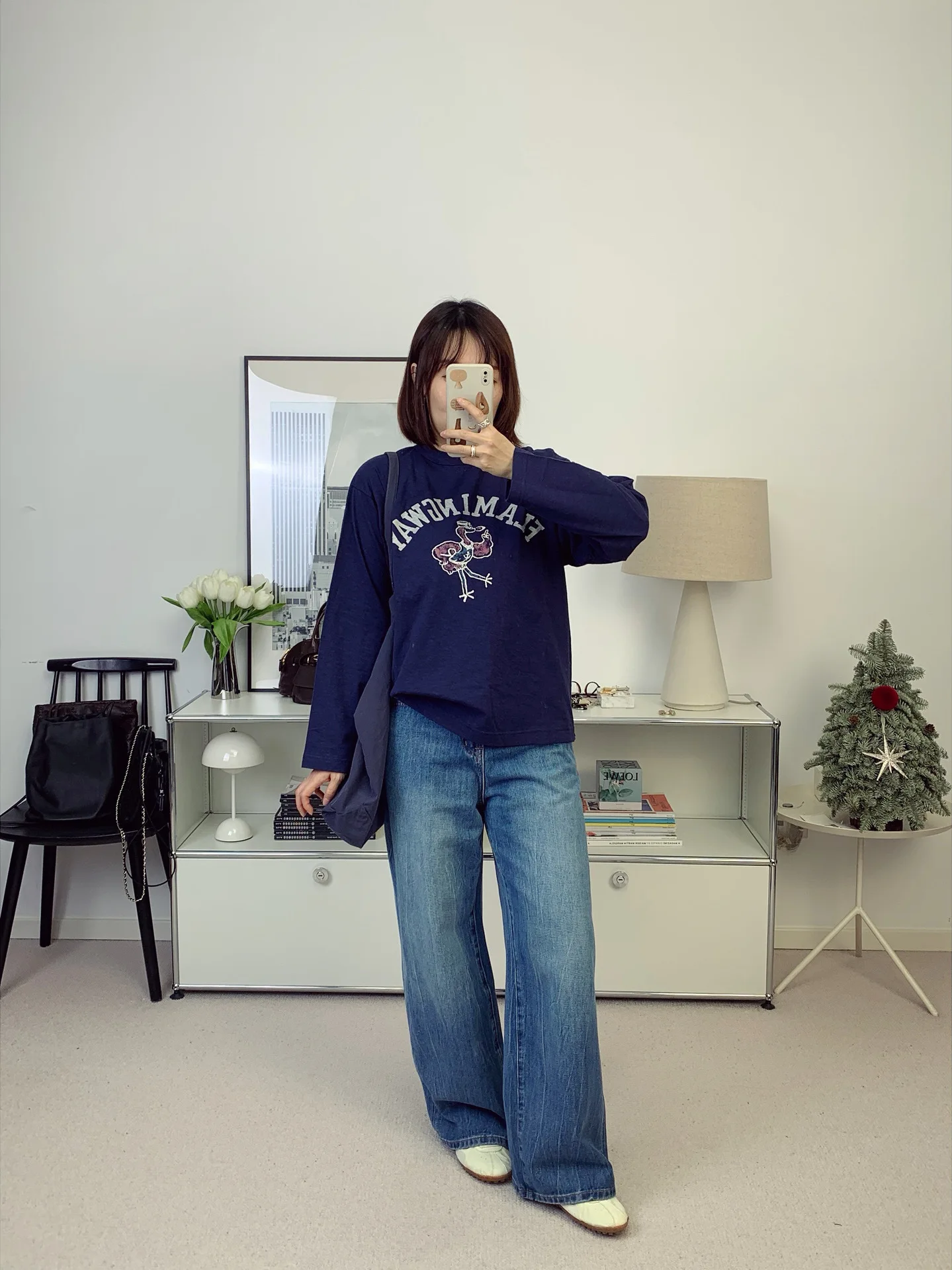 

Джинсы Fre Feeling с высокой талией, прямые, в пол, с небольшими цветными бусинами, повседневные, однотонные, весенняя новинка