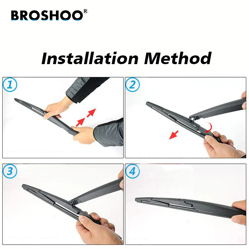 BROSHOO Car Rear Wiper Blades Back Windscreen Wiper Arm For Hyundai New Santa Fe Hatchback (2006-2012)355mm,Windshield Styling