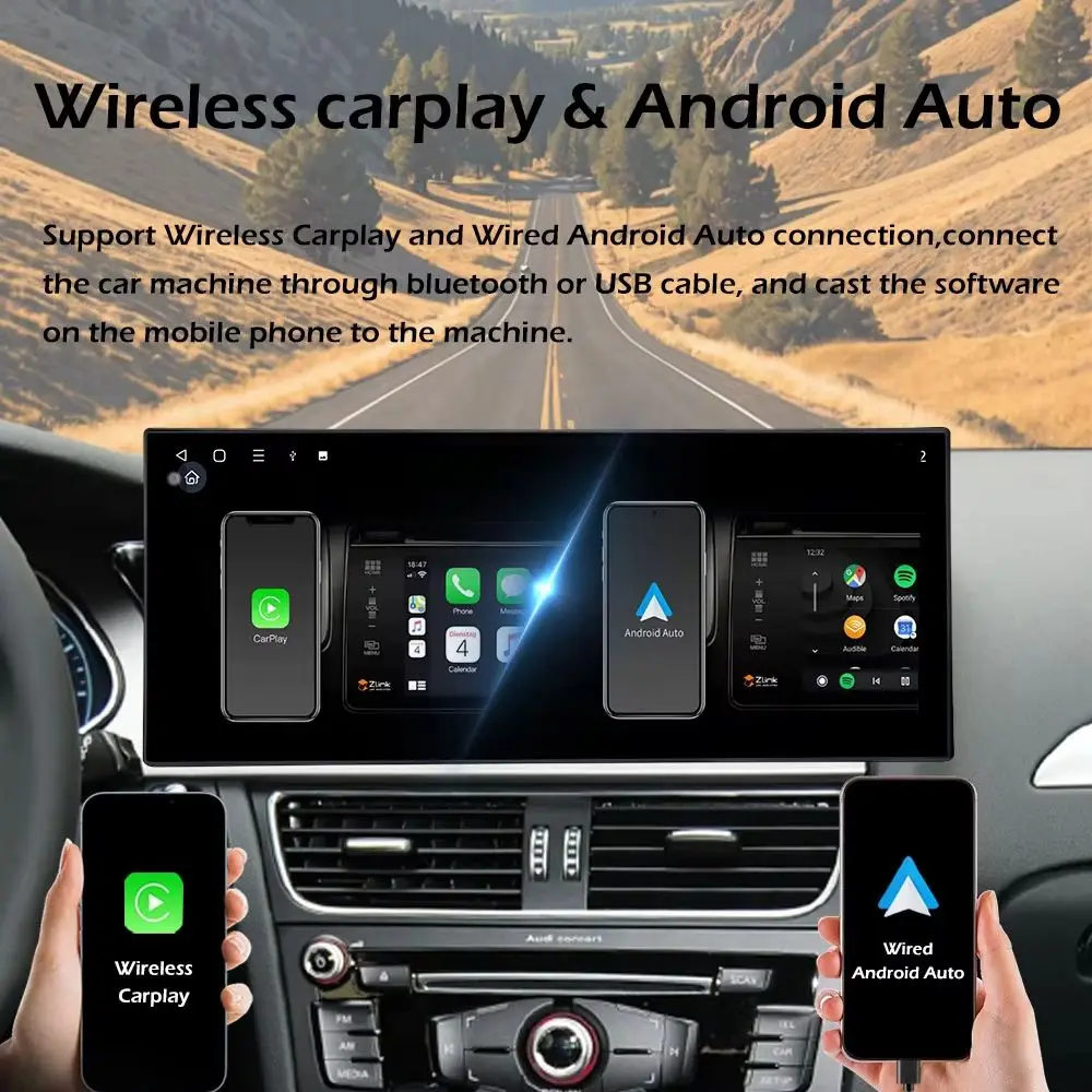 Android 16 Wireless Carplay For Audi A4 B8 A5 2009 2010 2011 2012 - 2016 GPS Navigation Car Video Multimedia Player Bluetooth 4G view 3
