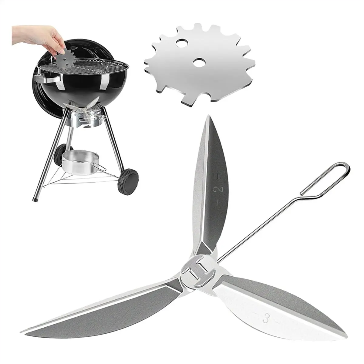 A67T NEW 22-1/2-Inch One-Touch Cleaning System Kit, 7444 Replacement Parts-Grill Damper for Grill