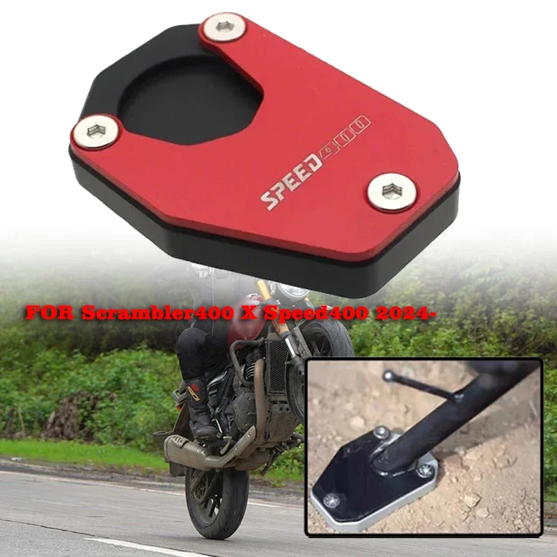

Motorcycle CNC Accessories Foot Rest Side Support Enlarge Extension Plate Fit For Scrambler 400X Speed 400 2024 Modified Parts