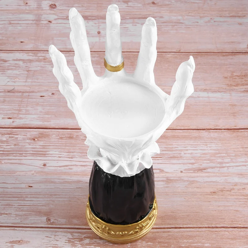 할로윈 수지 마녀 손 촛대 크리 에이 티브 유령 손 유령의 집 장식 팜 캔들 홀더 미술 공예 장식품
